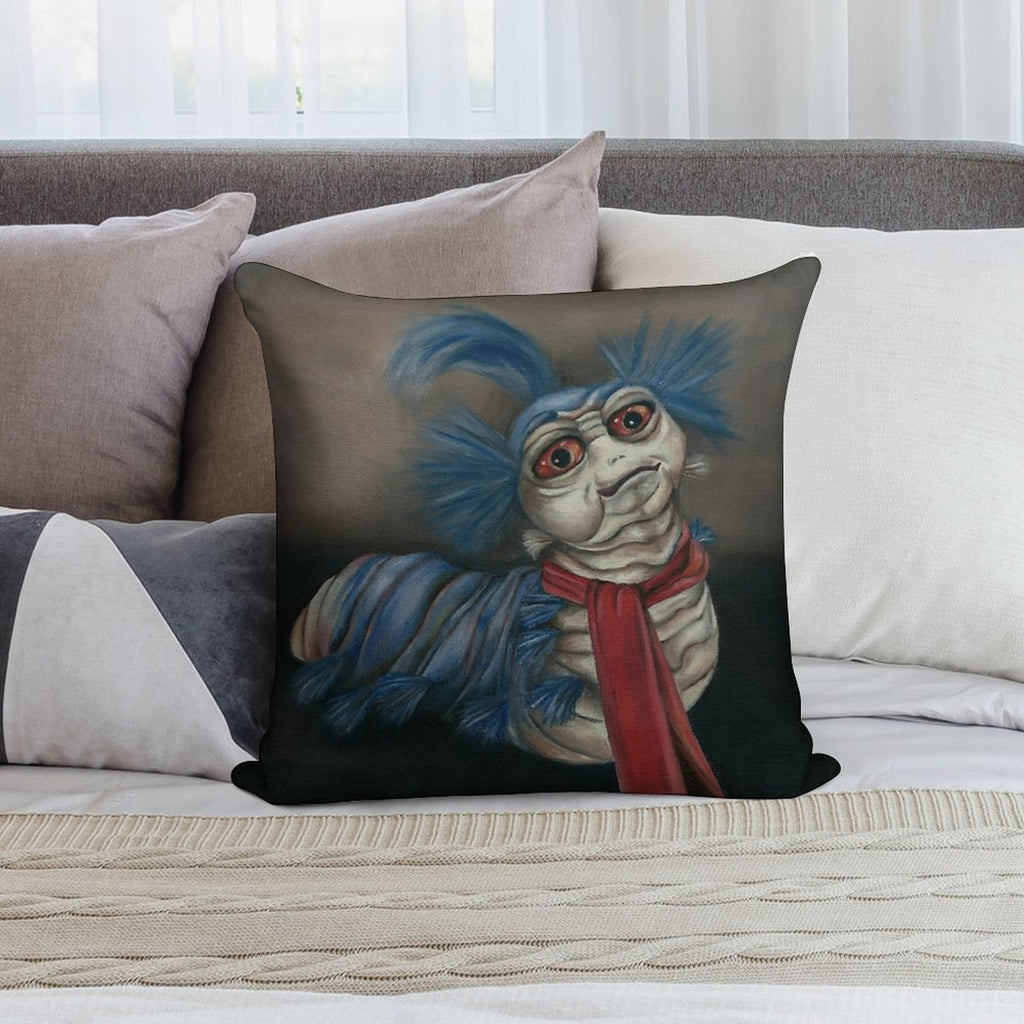 Labyrinth Worm - Oil Painting Soft Washable Throw Pillow
