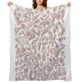 Millennial Pink Seashells Quick-dry Throw Blanket