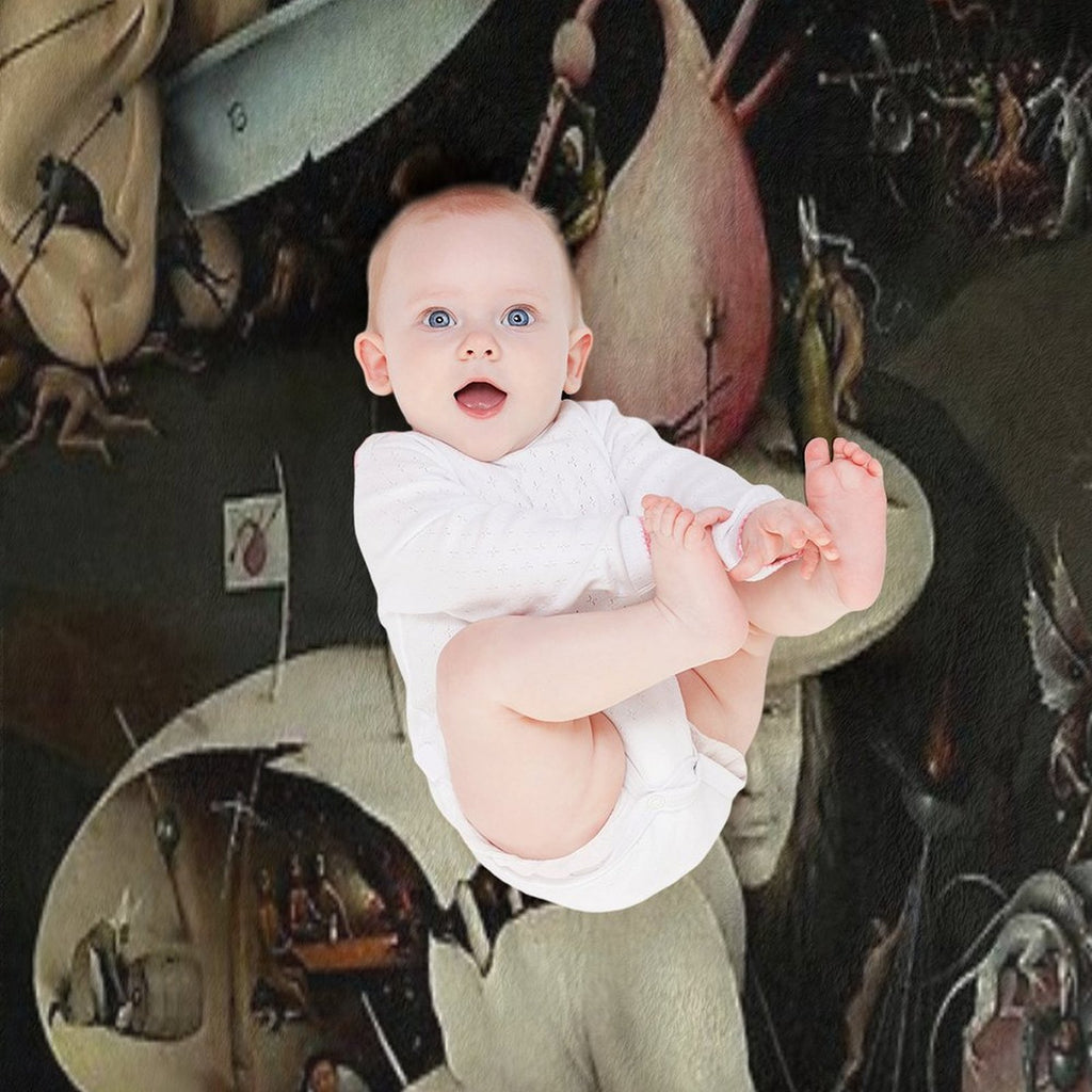 Hell, The Garden of Earthly Delights - Hieronymus Bosch Travel-friendly Throw Blanket