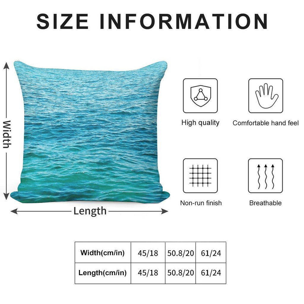 Turquoise Ocean Soft Gift Ready Throw Pillow