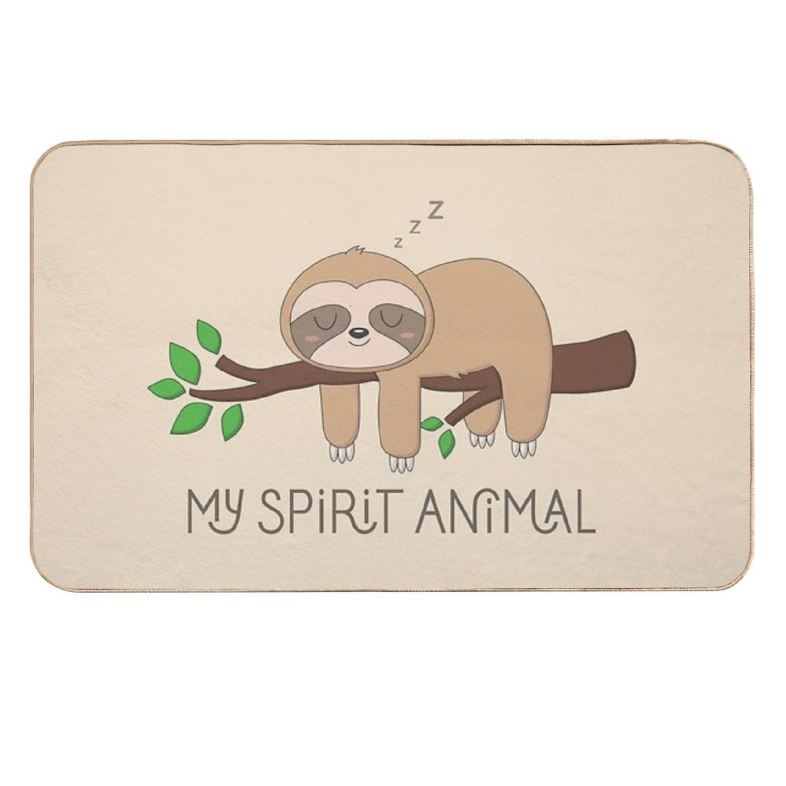 Sloth, My Spirit Animal  Slip-Resistant Bath Mat