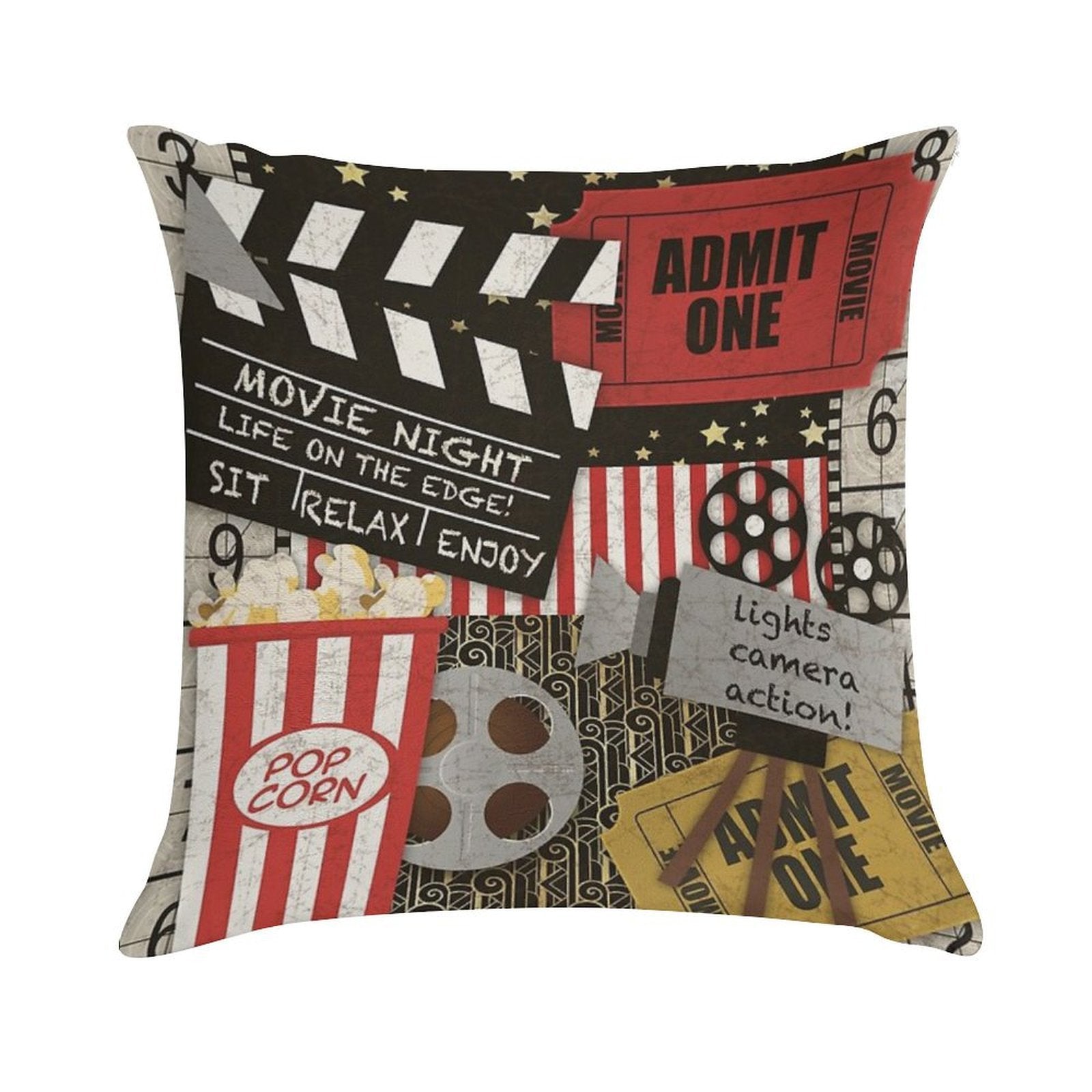 Home Movie-JP3516 Soft Short Plush Fabric Throw Pillow