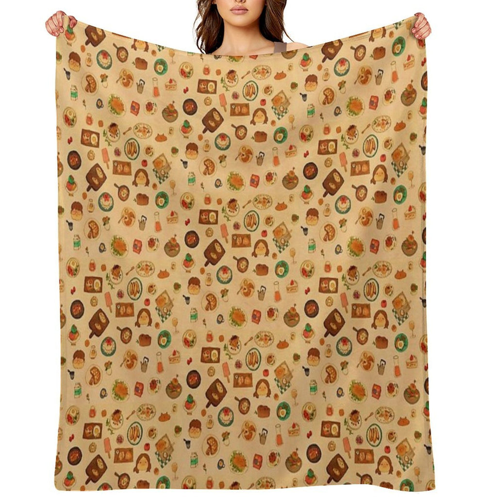 Dishes Quick-dry Throw Blanket