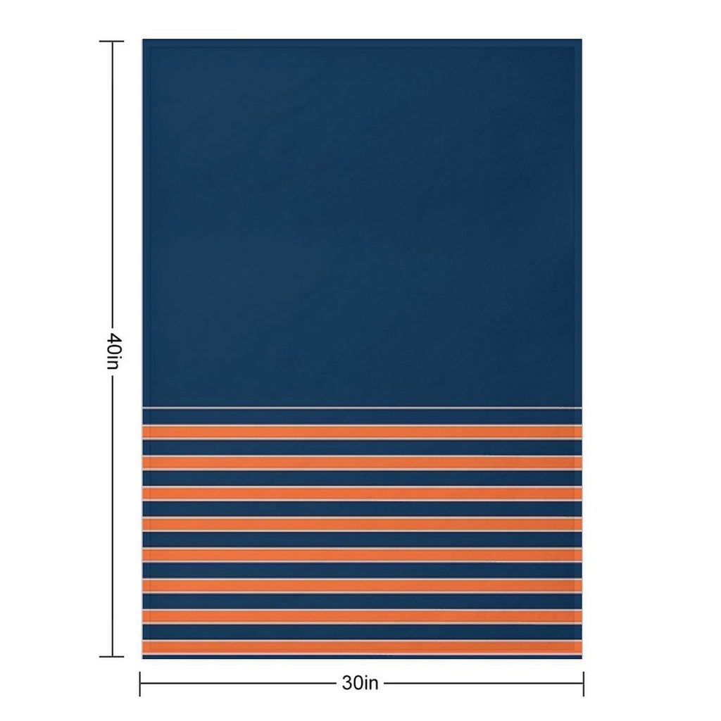 Indigo Orange Stripes Travel-friendly Throw Blanket