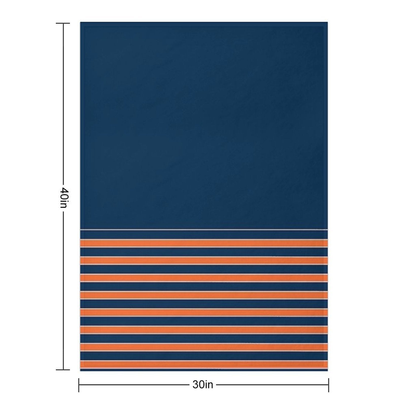 Indigo Orange Stripes Travel-friendly Throw Blanket
