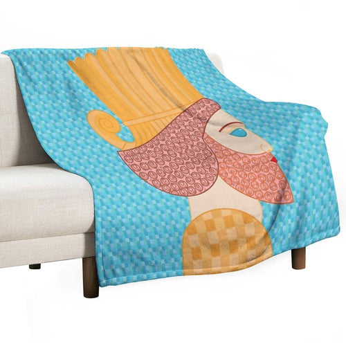 Ancient Persian Warrior Pop Art Wrinkle-free Throw Blanket