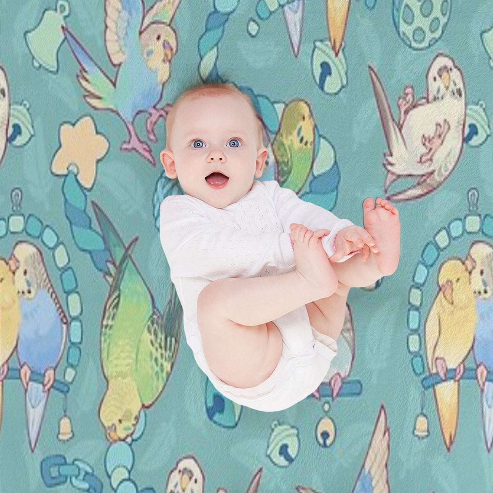 Budgie Bunch Bubblegum Ice Cream Flavored Plush Throw Blanket