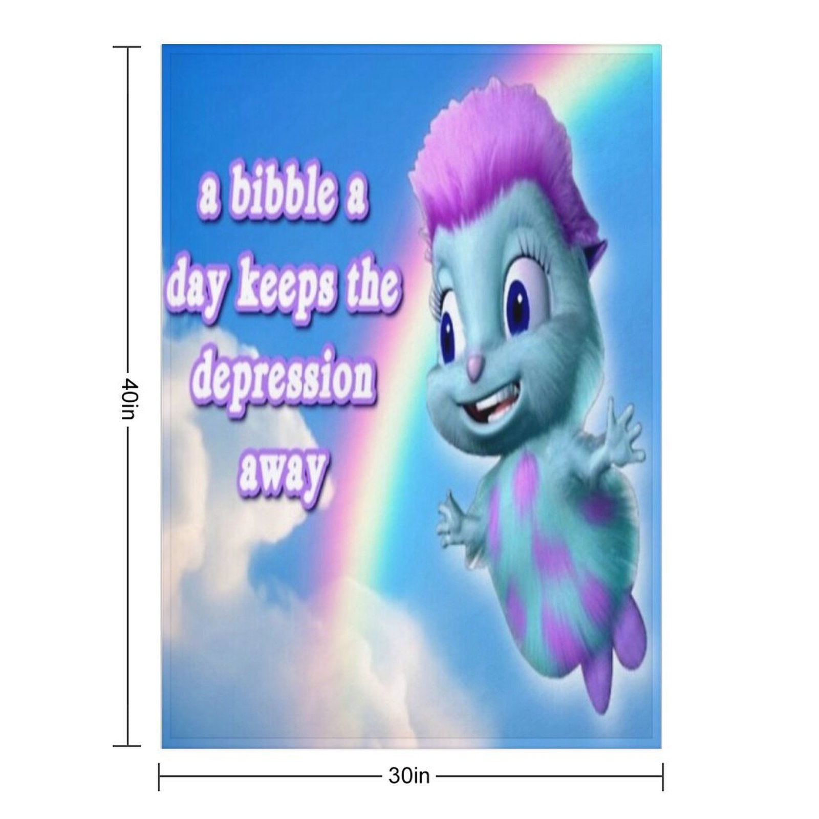 A Bibble A Days Keeps The Depression Away Plush Throw Blanket