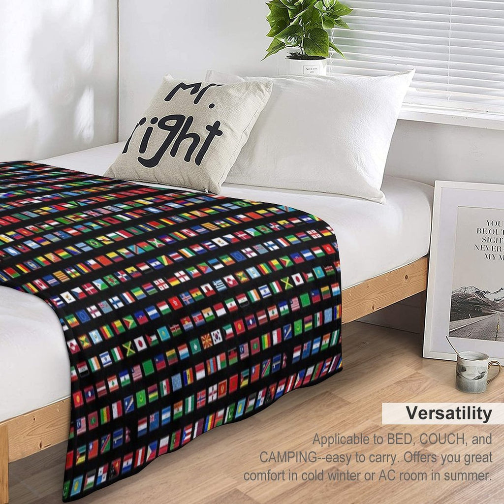 The Flags of The World Machine-washable Throw Blanket