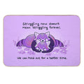Struggling Now Doesn't Mean Struggling Forever Cuddling Purple Red Pandas  Stain-Proof Bath Mat