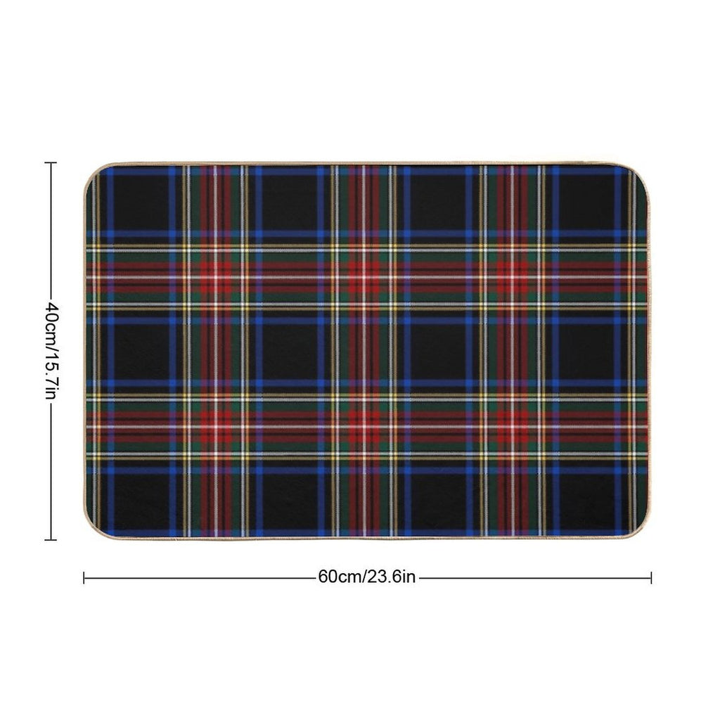 Stewart Black Tartan  Clan Stuart  Cute Tartan  Absorbent Bath Mat