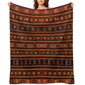 Moroccan Traditional Berber Artwork Design Compact Throw Blanket