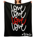 Love Love Love Kisses Eco-conscious Throw Blanket