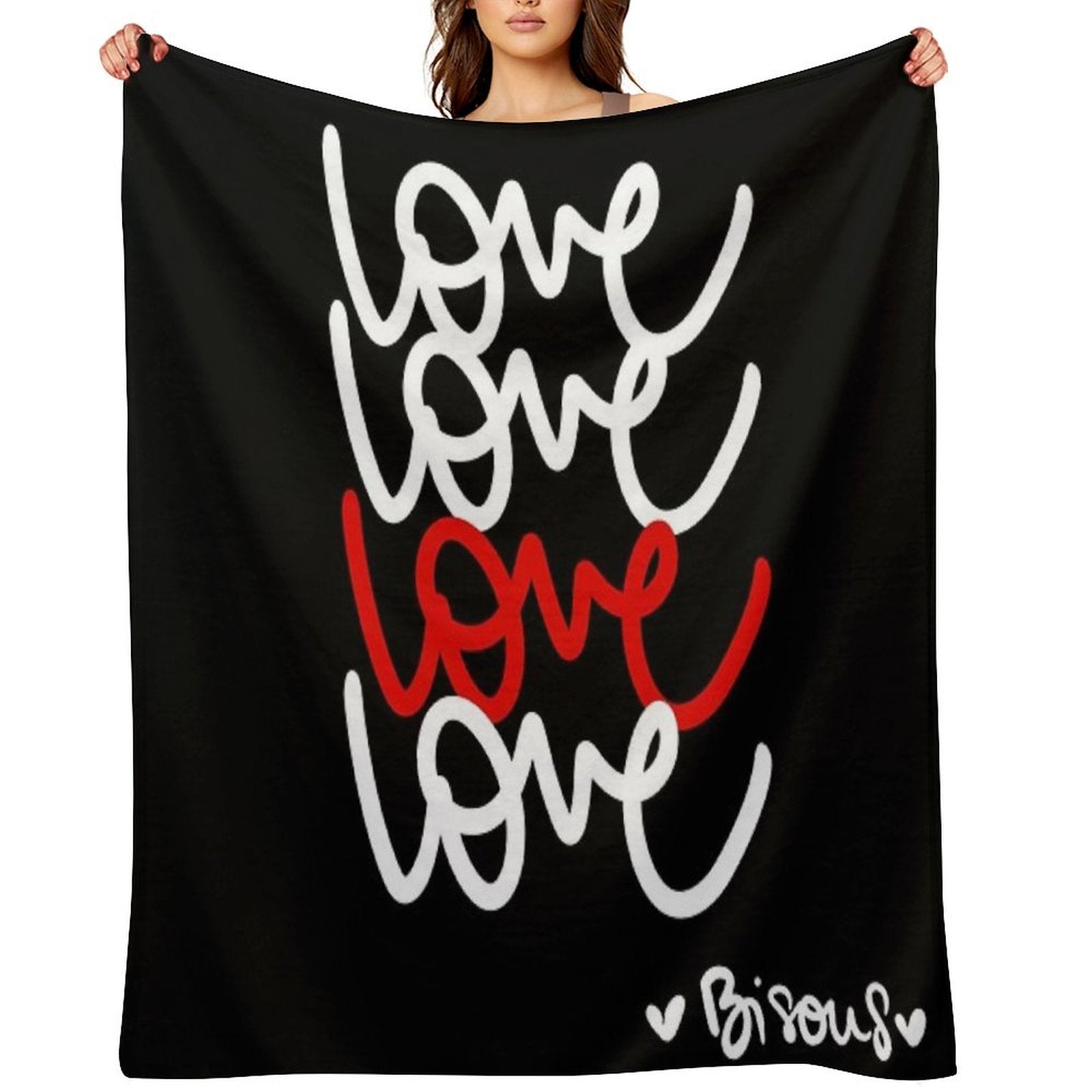 Love Love Love Kisses Eco-conscious Throw Blanket