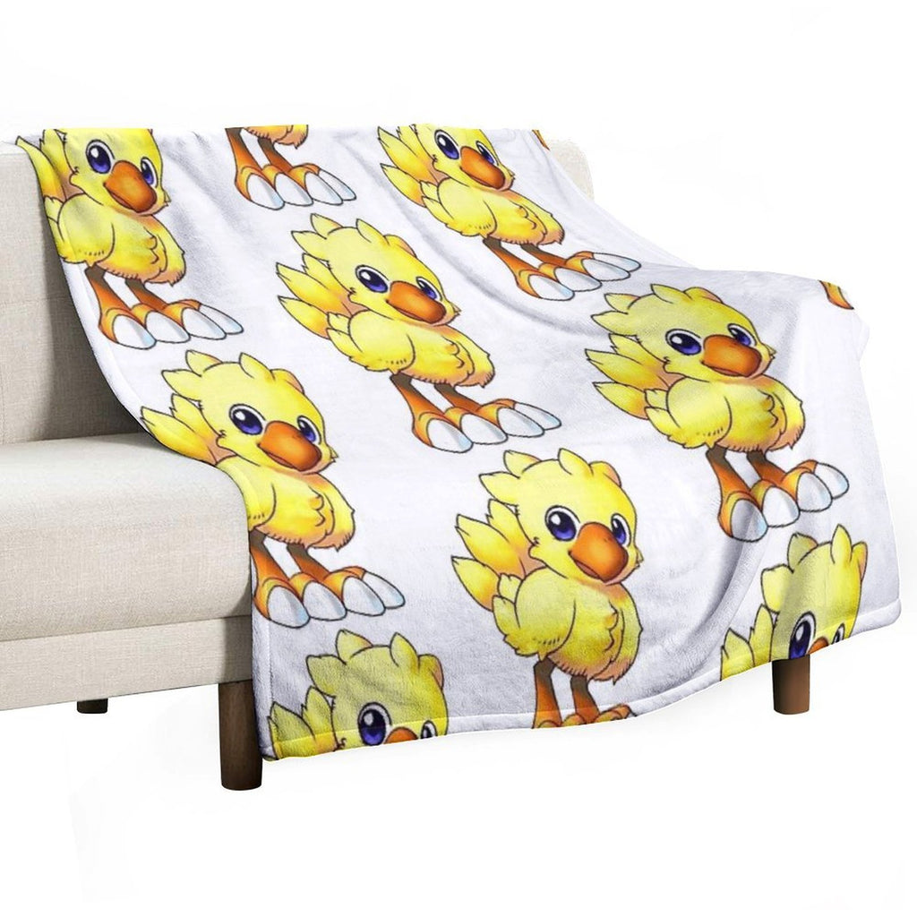 Baby Chocobo II  Final Fantasy Easter Collection Travel-friendly Throw Blanket
