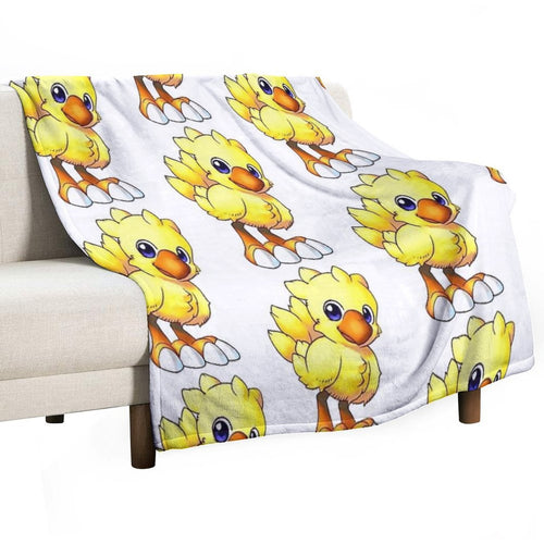 Baby Chocobo II  Final Fantasy Easter Collection Travel-friendly Throw Blanket