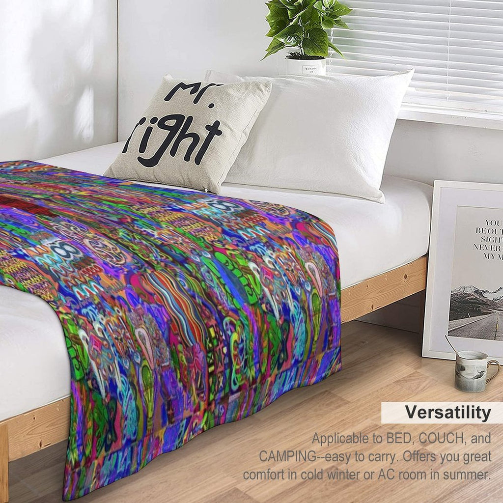 Pop Abstract Velvety-soft Throw Blanket