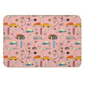 Vintage Kitsch Pink #midcentury  Easy Maintenance Bath Mat