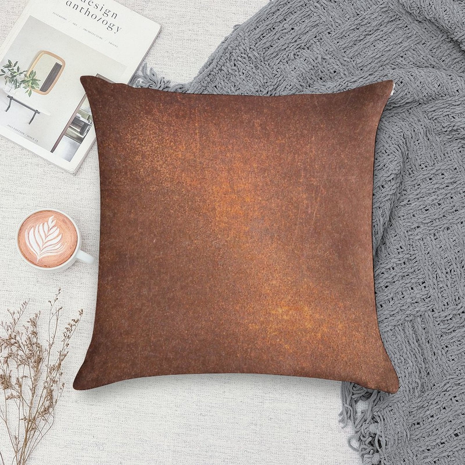 Old Metal Iron Rust Soft Gift Ready Throw Pillow