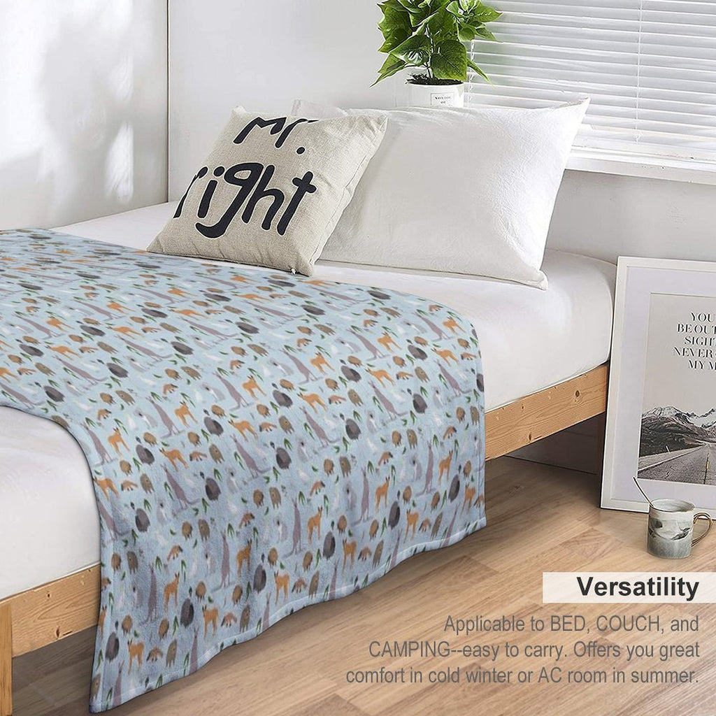 Australian Animals Machine-washable Throw Blanket