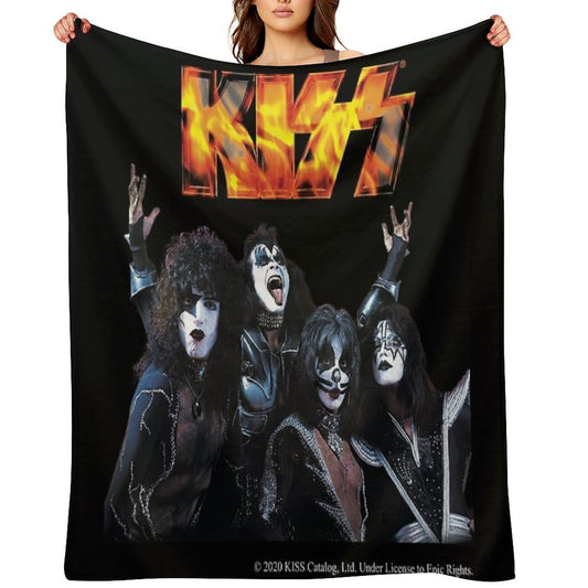 KISS Band Easy Care Throw Blanket
