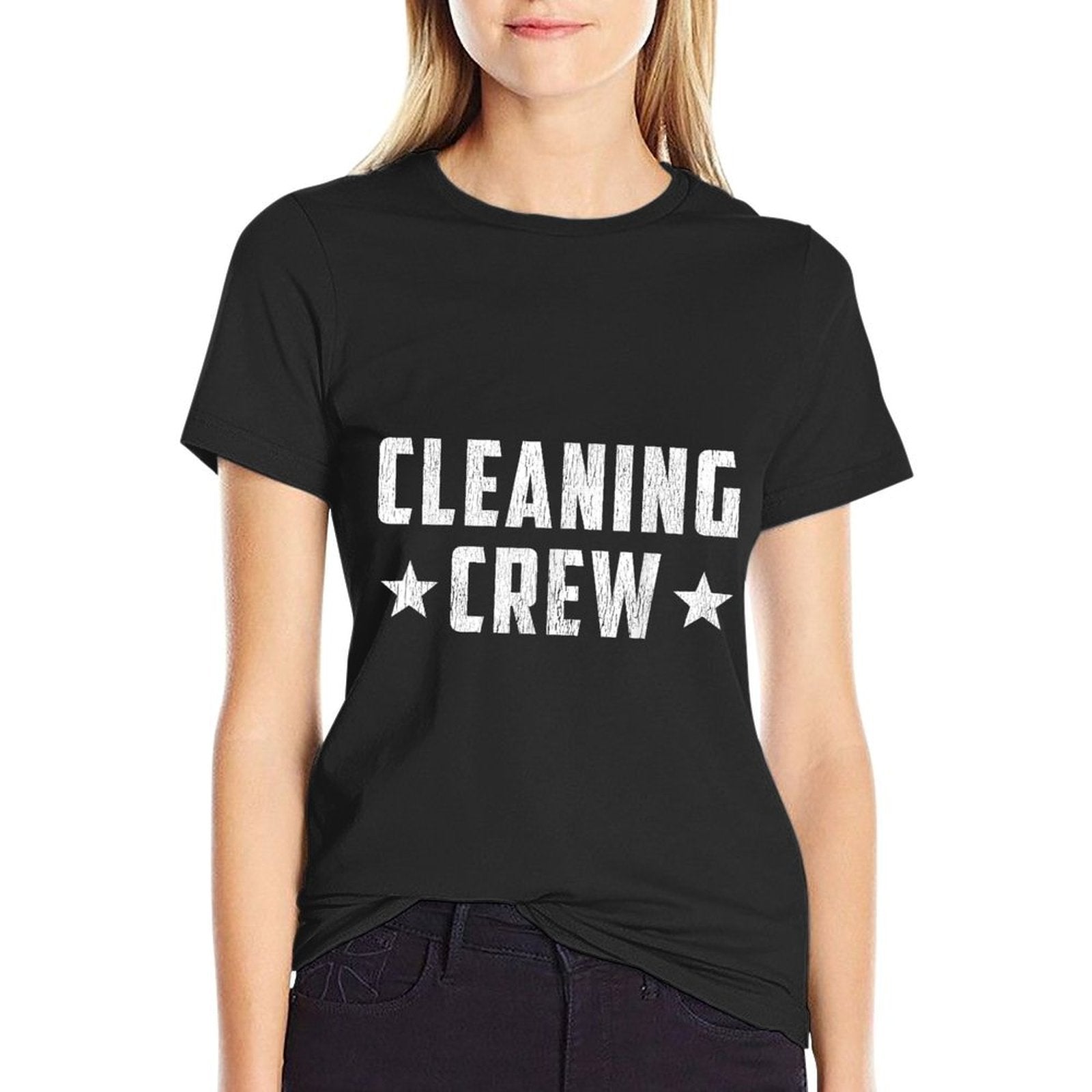 Cleaning Crew 2021 Custodian Spring Cleaning Clean Up Chores  Summer-ready Fabric T-Shirt