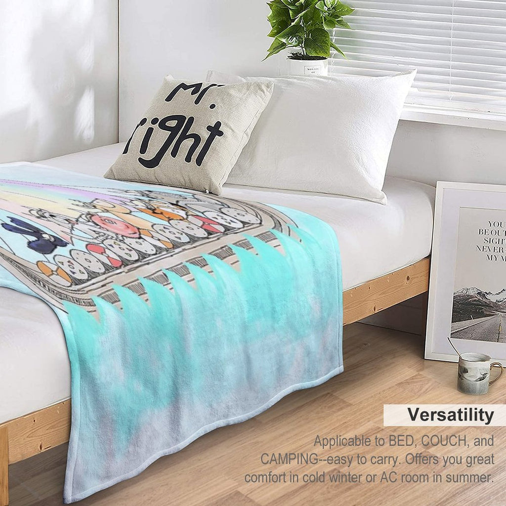 Viking Animal Longship Blanket Compact Throw Blanket