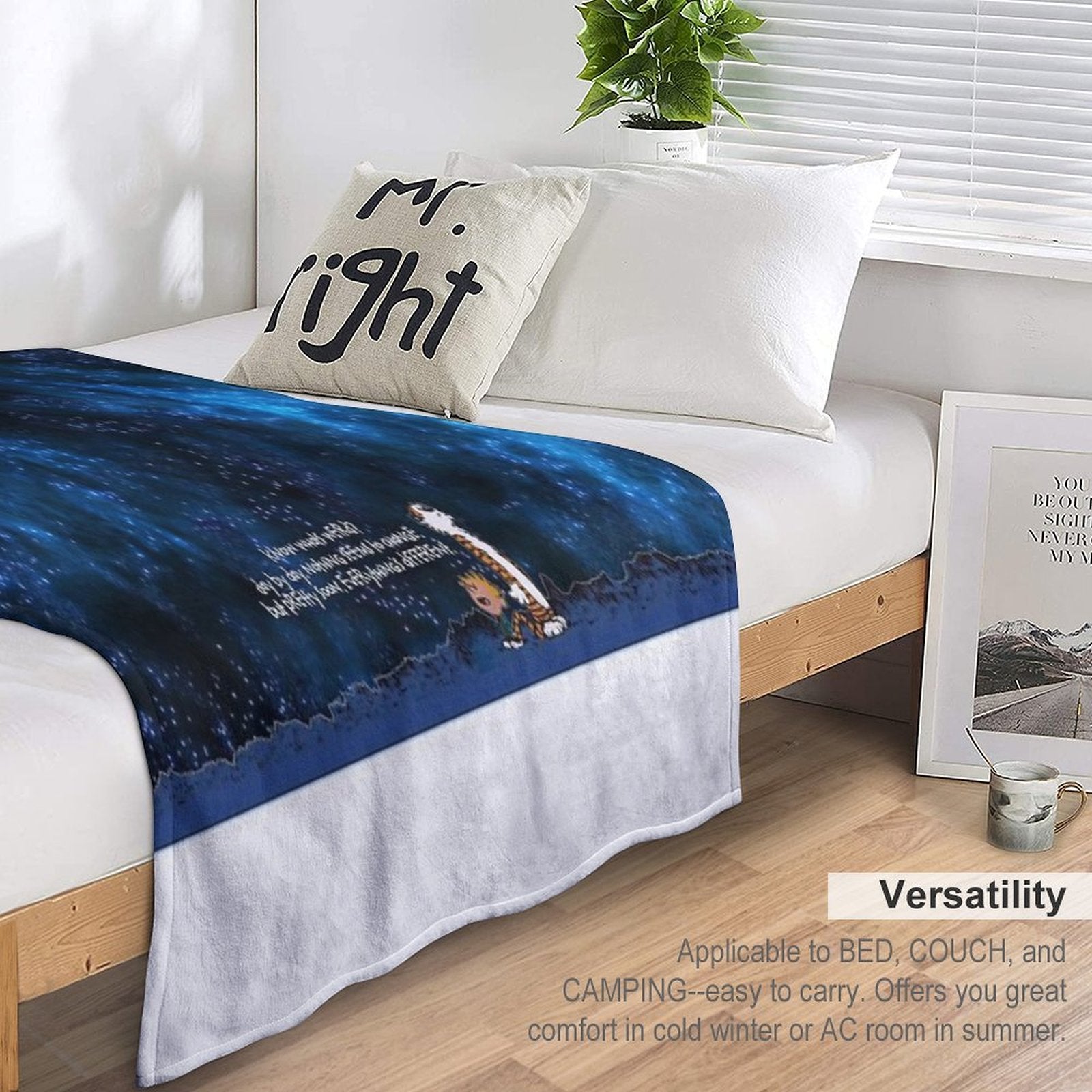 Calvin And Hobbs Space Travel-friendly Throw Blanket