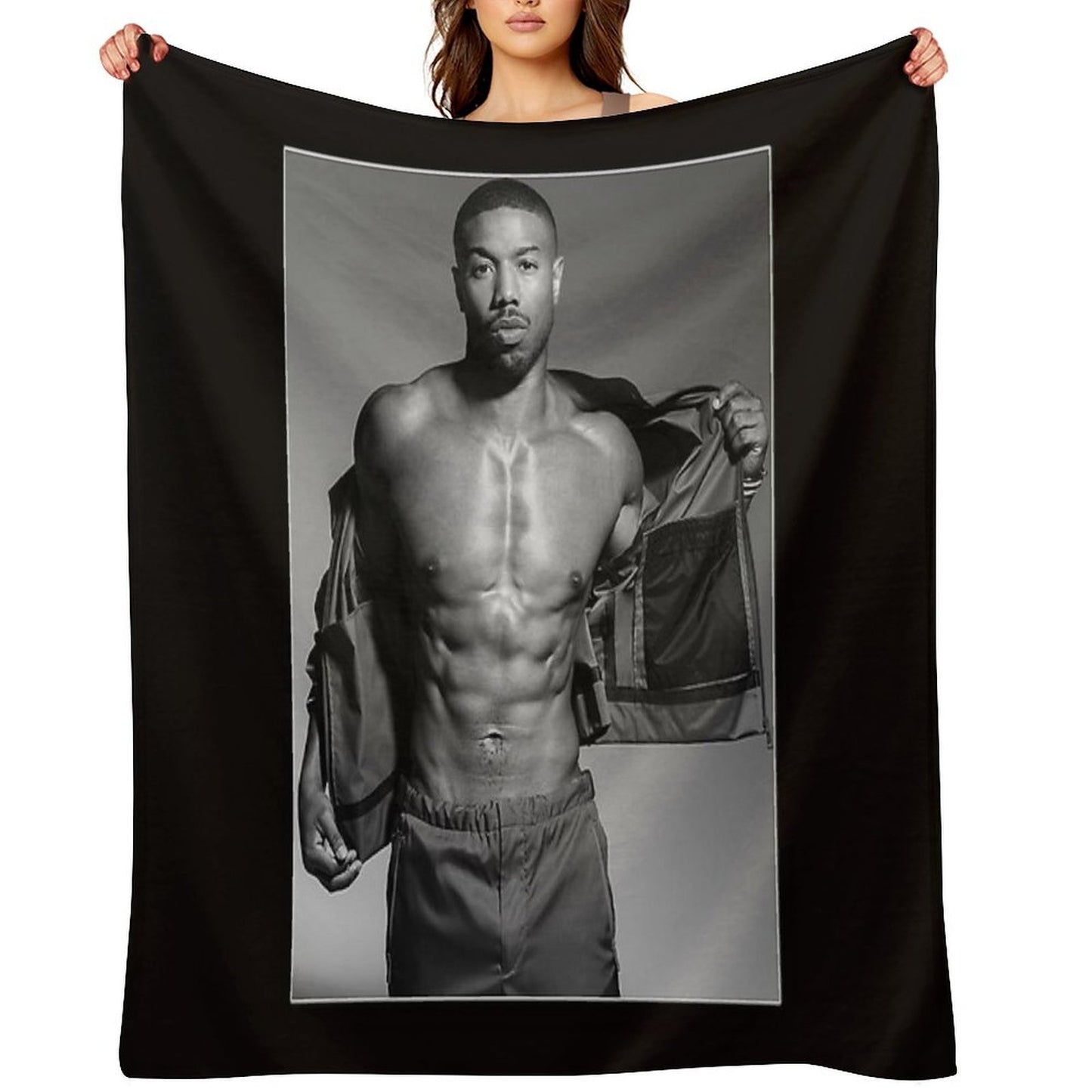Michael B Jordan Fan Art & Merch Essential T-Shirt Gift-ready Throw Blanket