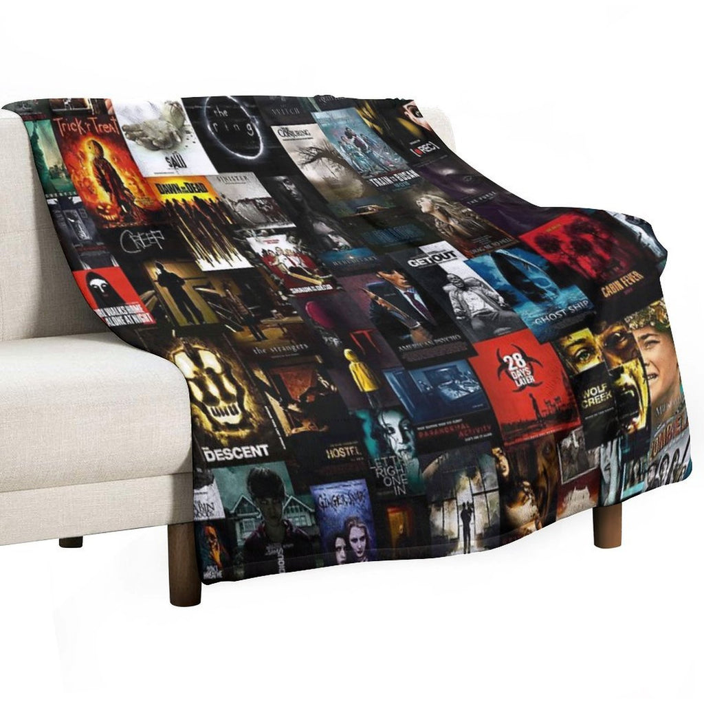 Horror Movie Posters 2000s - 2010s Shrink-resistant Throw Blanket
