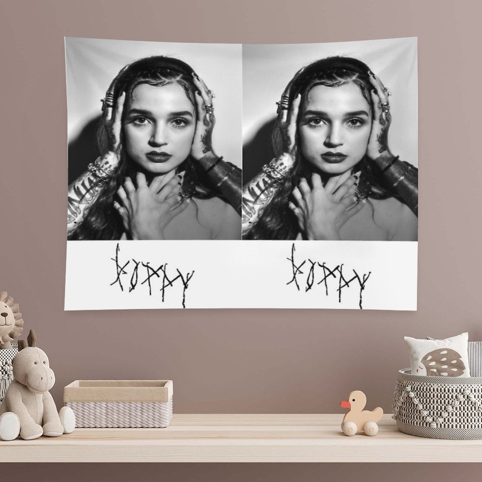 Hear Poppy Tapestry