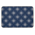 Vintage Nautical Compass Rose ~ Nautical Pattern ~ White on Navy Blue  Easy Maintenance Bath Mat