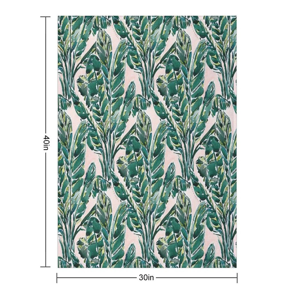 BIG FEELINGS BANANA LEAF TROPICAL Sustainable Throw Blanket
