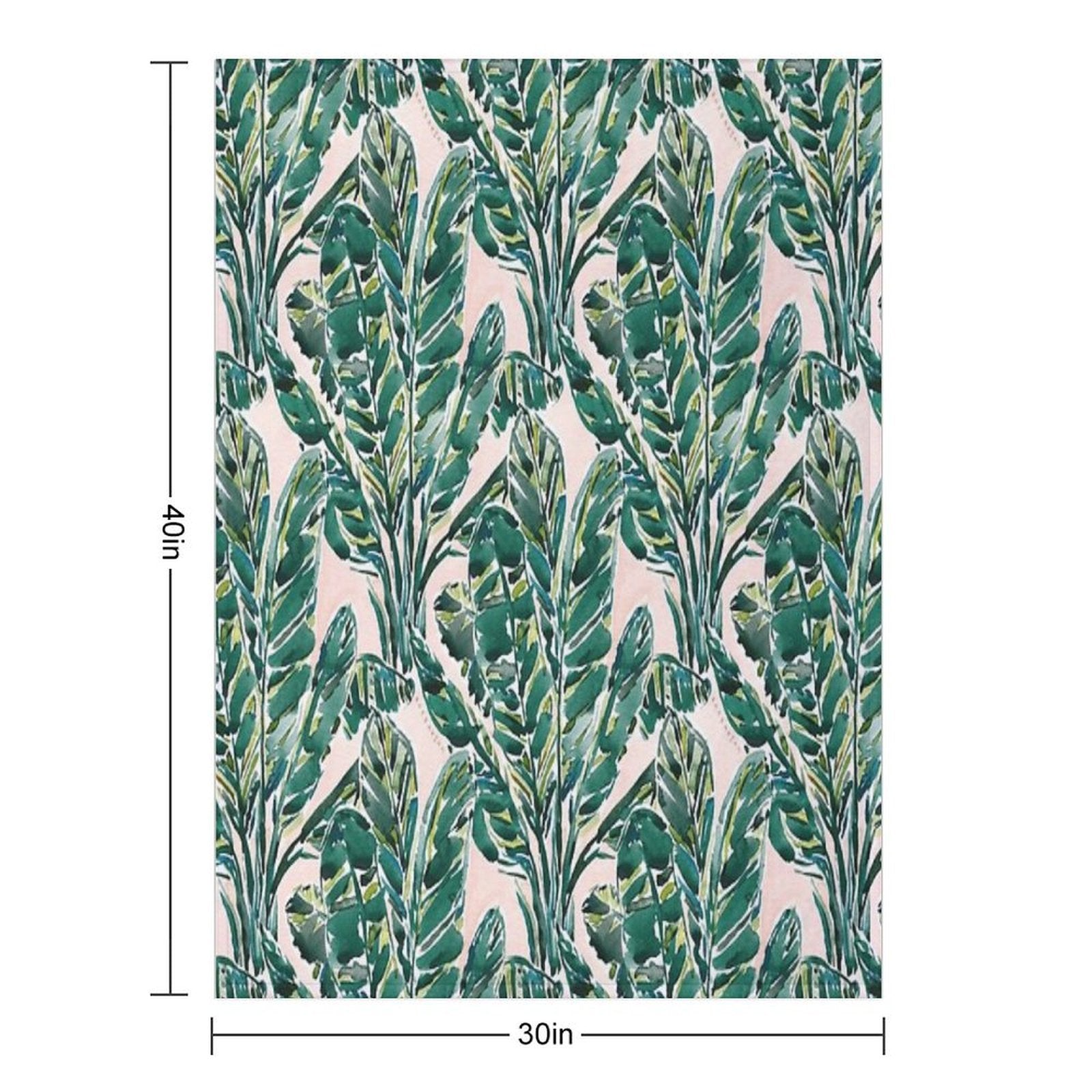 BIG FEELINGS BANANA LEAF TROPICAL Sustainable Throw Blanket
