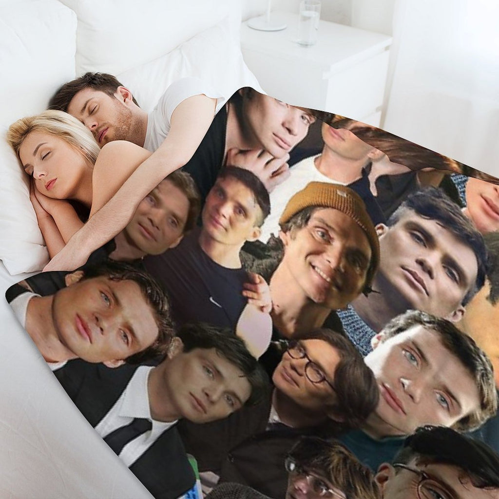 Cillian Murphy Photo Collage Plush Throw Blanket