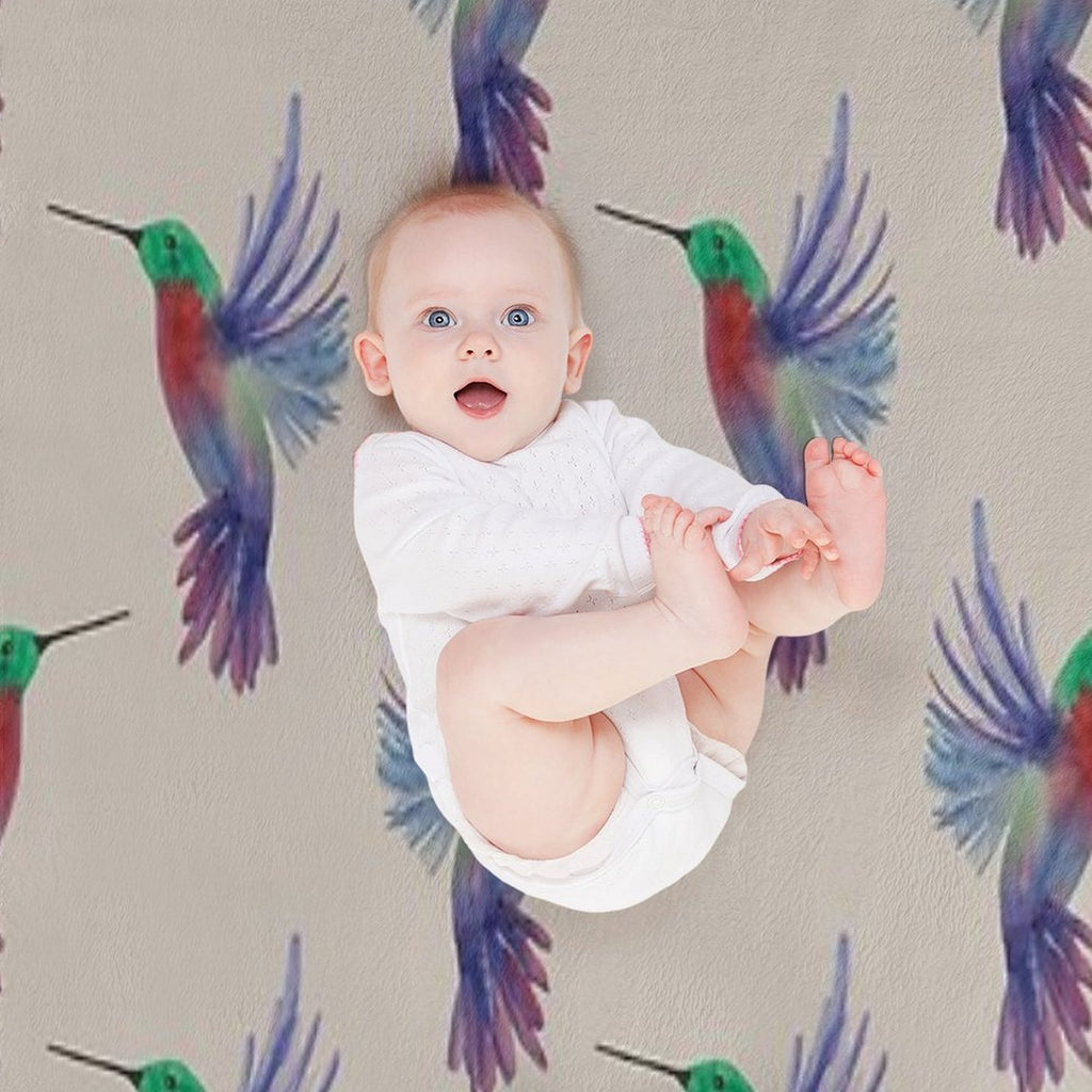 Harmonious Hummingbird Sustainable Throw Blanket