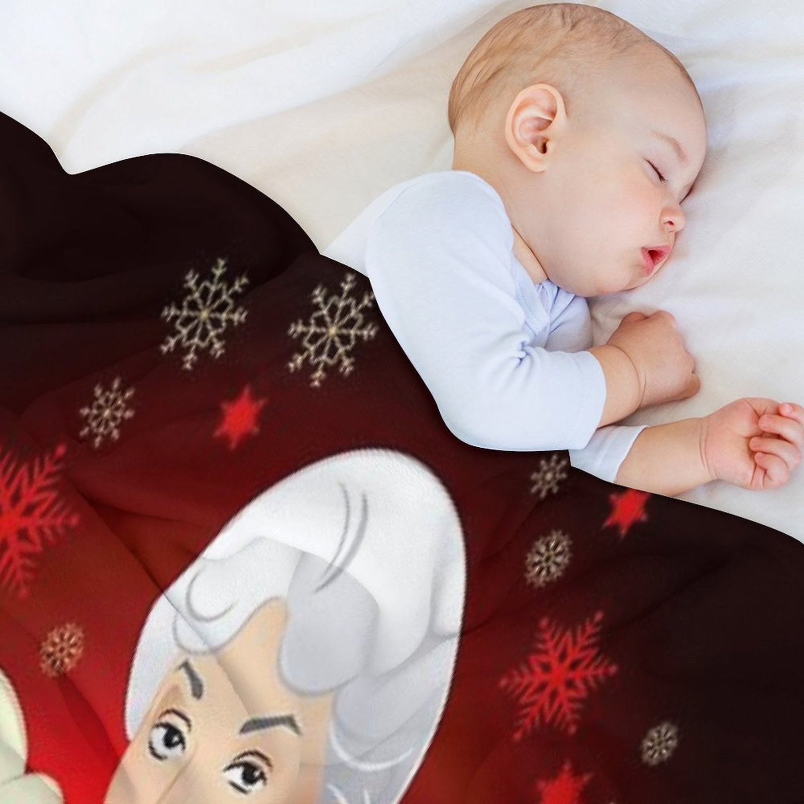 Golden Christmas Easy Care Throw Blanket