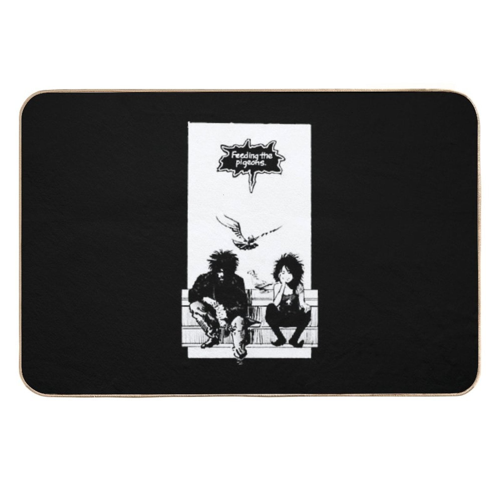 Retro Vintage Feeding The Pigeons Retro Wave  Versatile Bath Mat