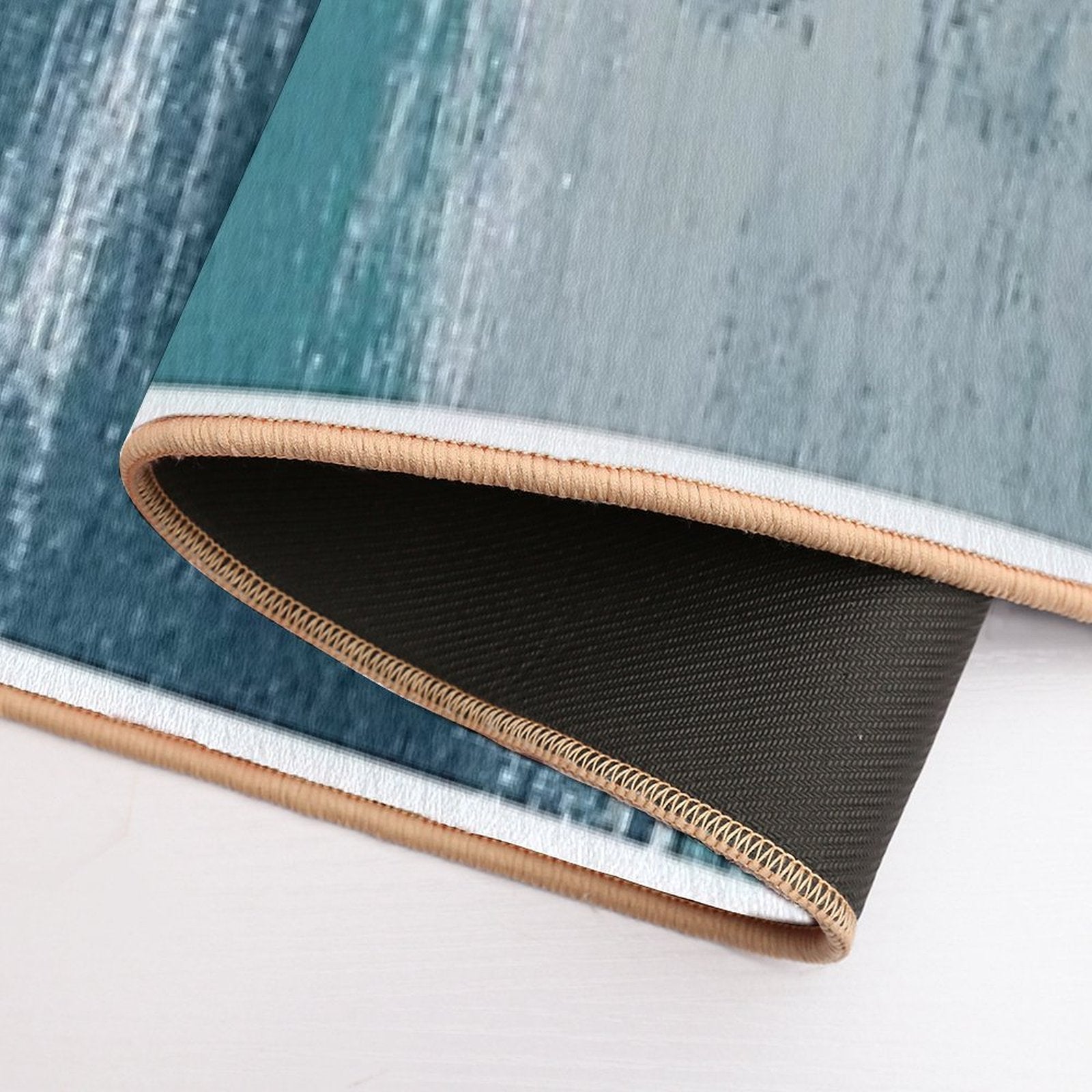 Reclaimed Wood (blue)  Stain-Proof Bath Mat