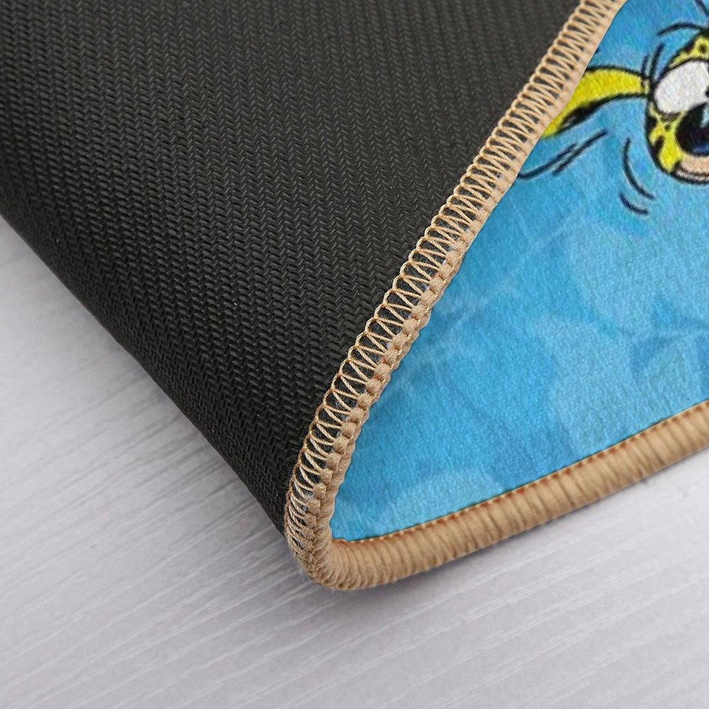 Marsupilami Handstand  Light Blue Design  Fade-Resistant Bath Mat