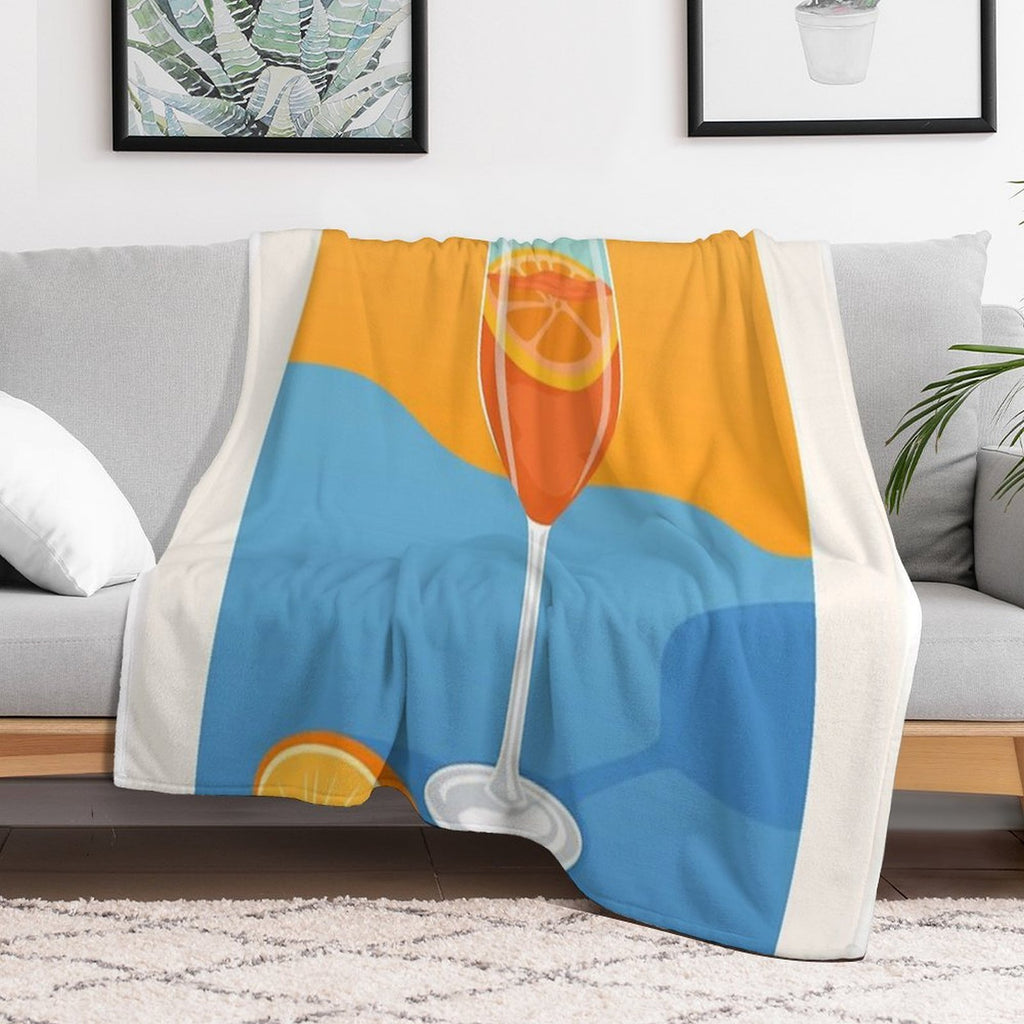 Aperol Spritz Premium Throw Blanket