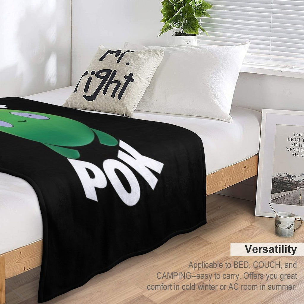 Mooncake Phrase Plush Throw Blanket