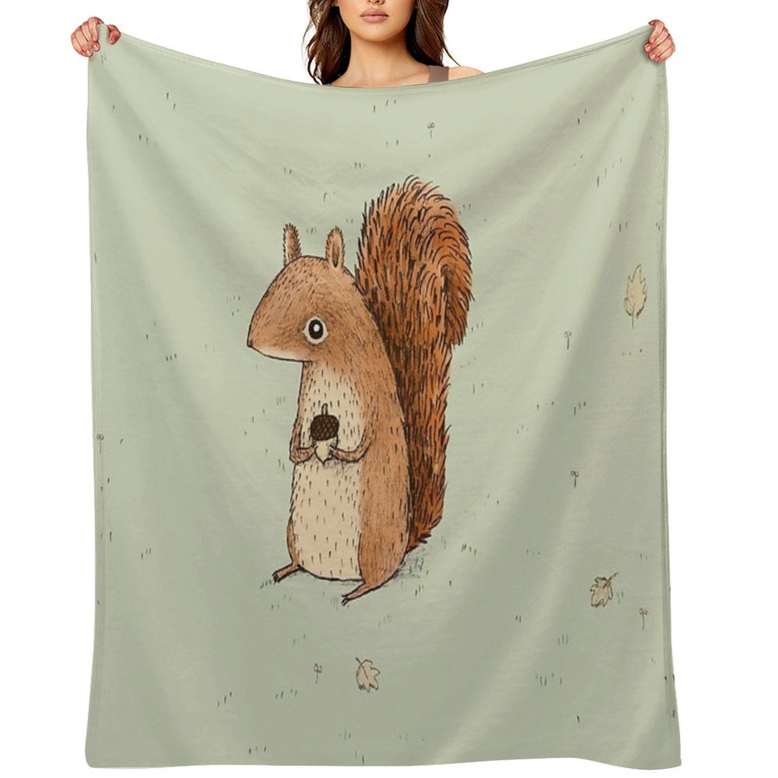 Sarah The Squirrel Travel-friendly Throw Blanket