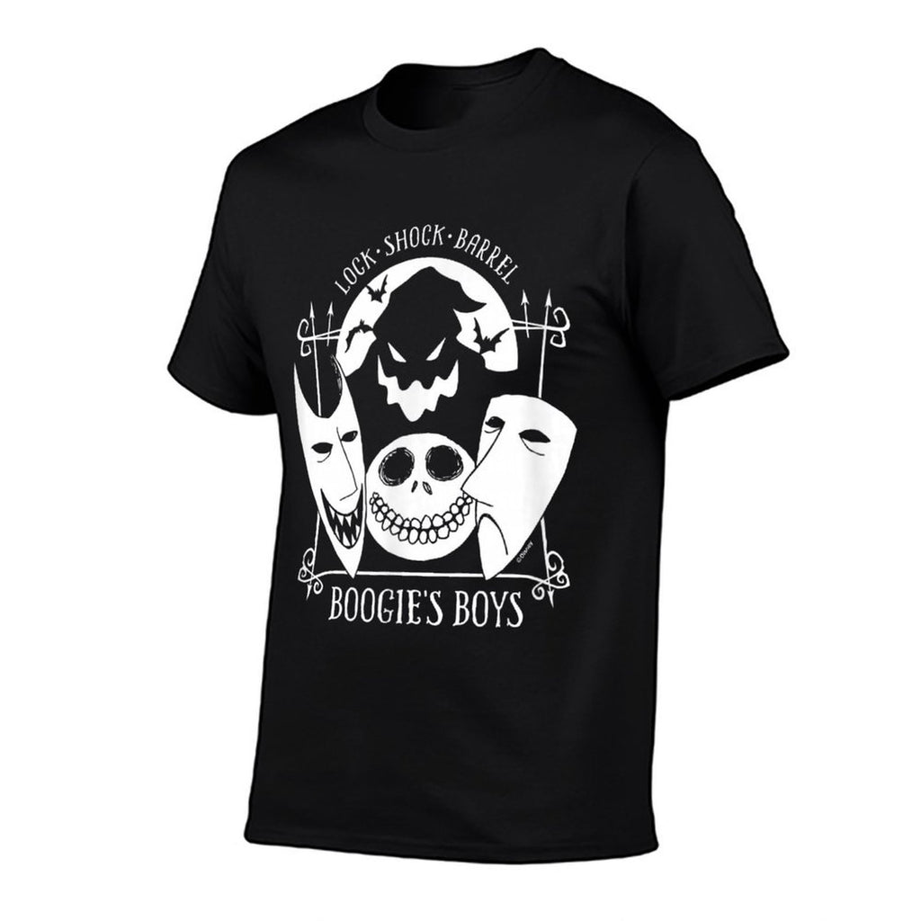 The Nightmare Before Christmas - Boogie Lock Shock Barrel  Slim-fit Cut T-Shirt