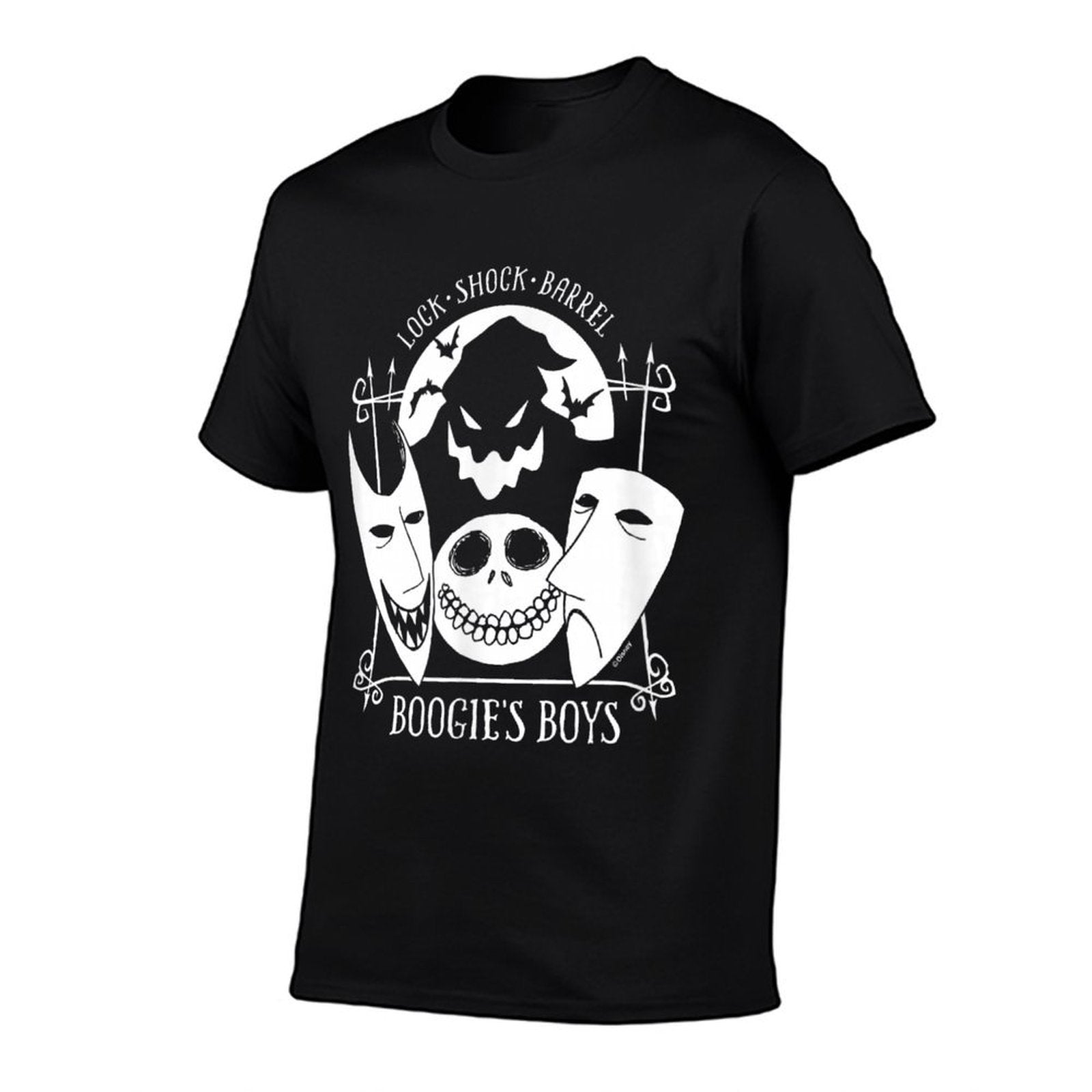 The Nightmare Before Christmas - Boogie Lock Shock Barrel  Slim-fit Cut T-Shirt
