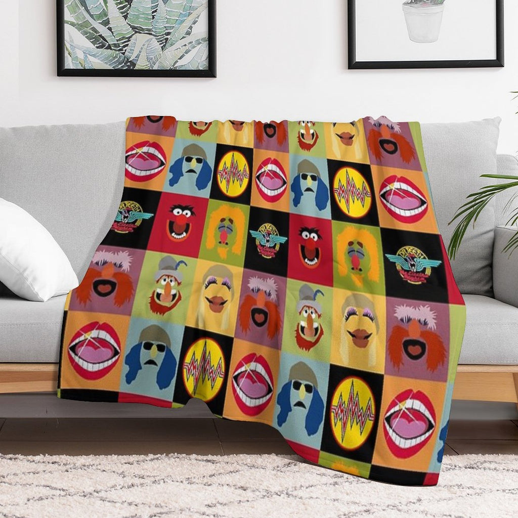 Dr. Teeth And The Electric Mayhem Ft Lips Premium Throw Blanket