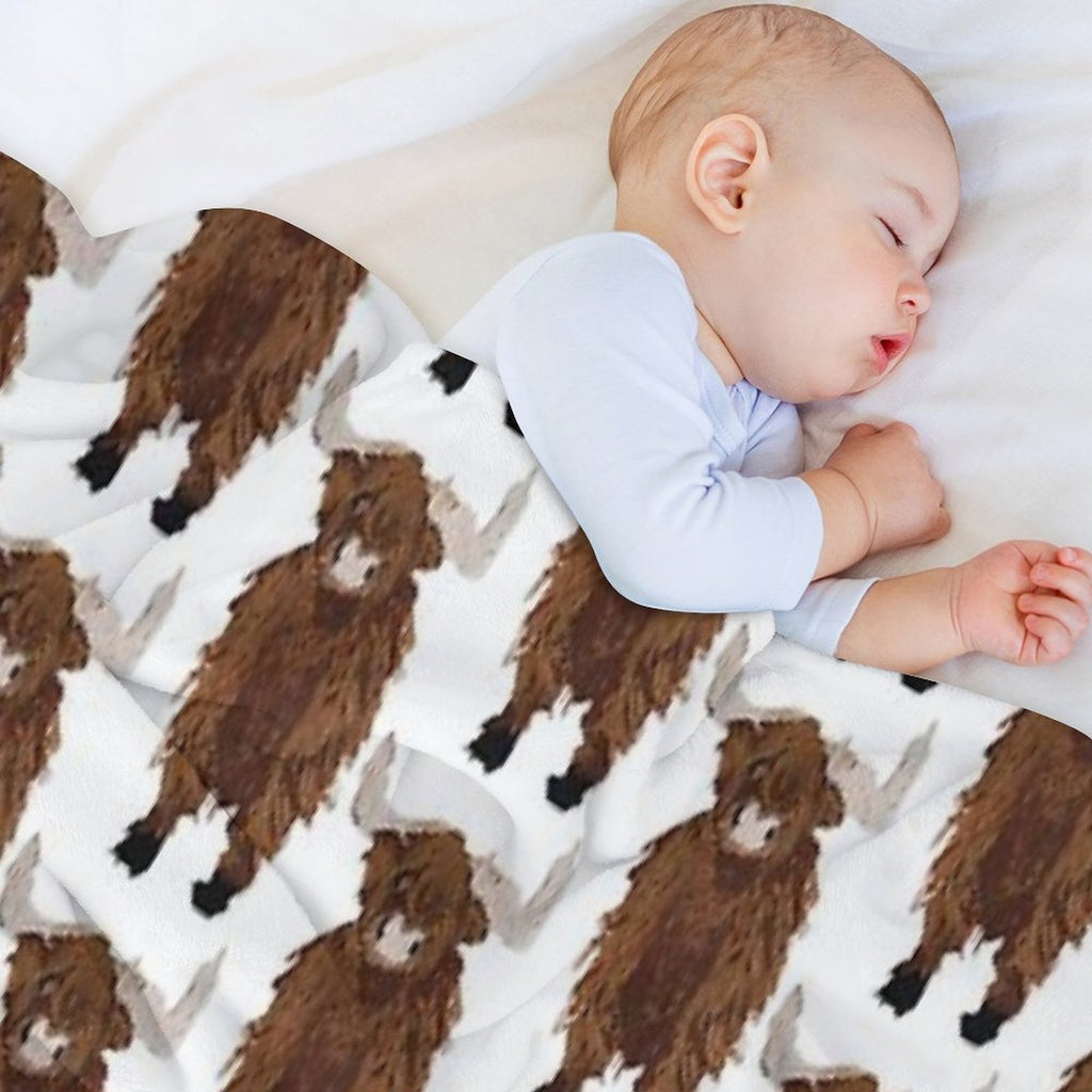 Highland Cow Compact Throw Blanket