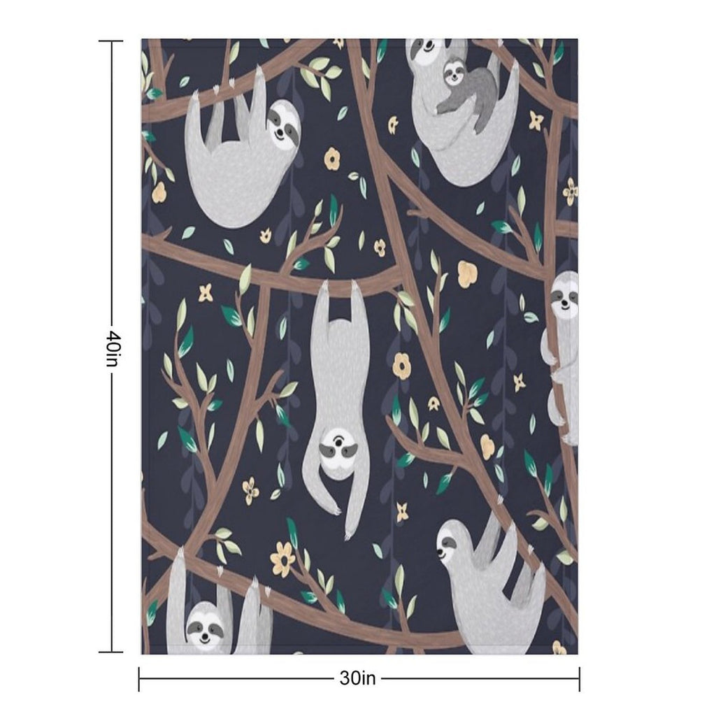 Cute Sloths Premium Throw Blanket