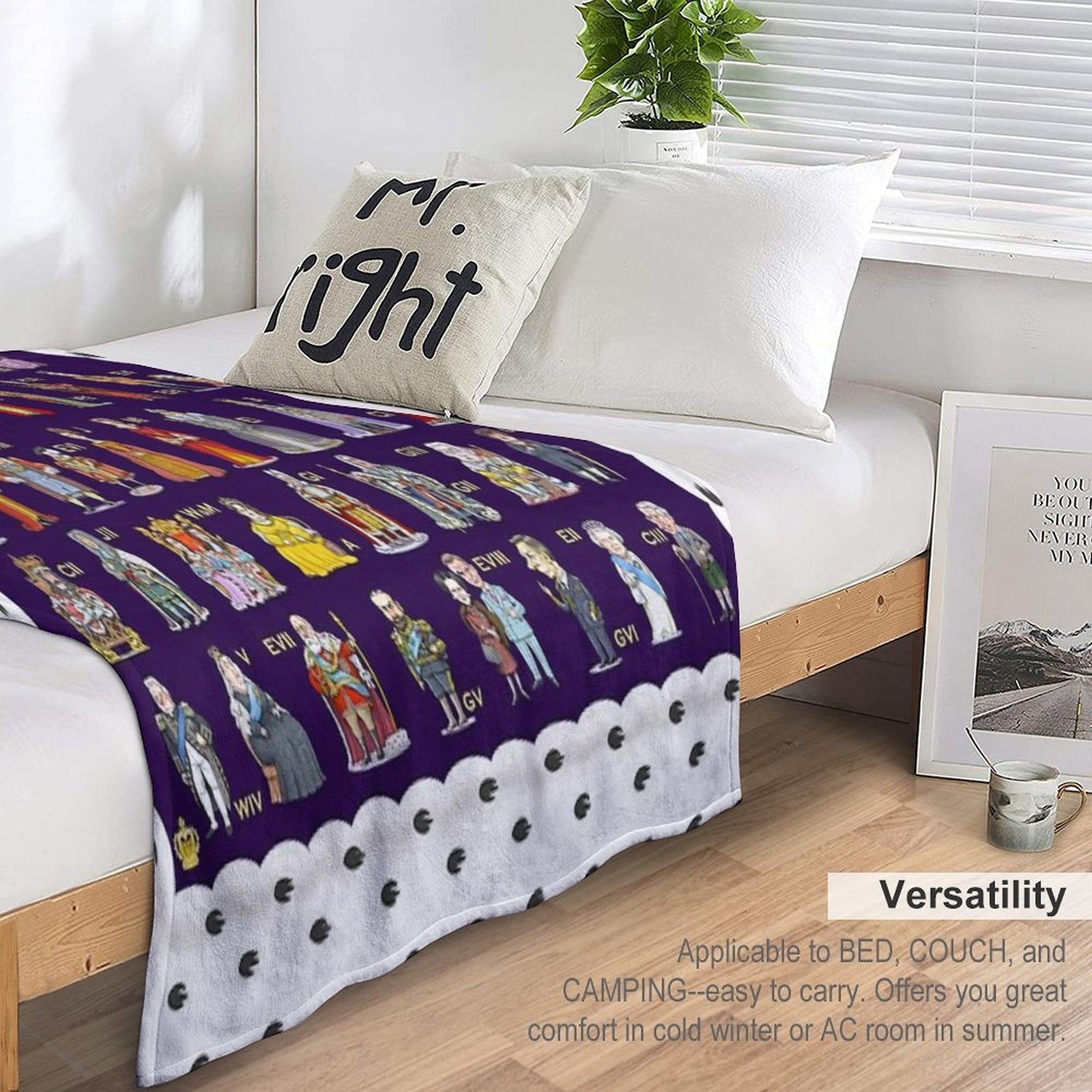 British Monarchs The Complete Set Eco-conscious Throw Blanket