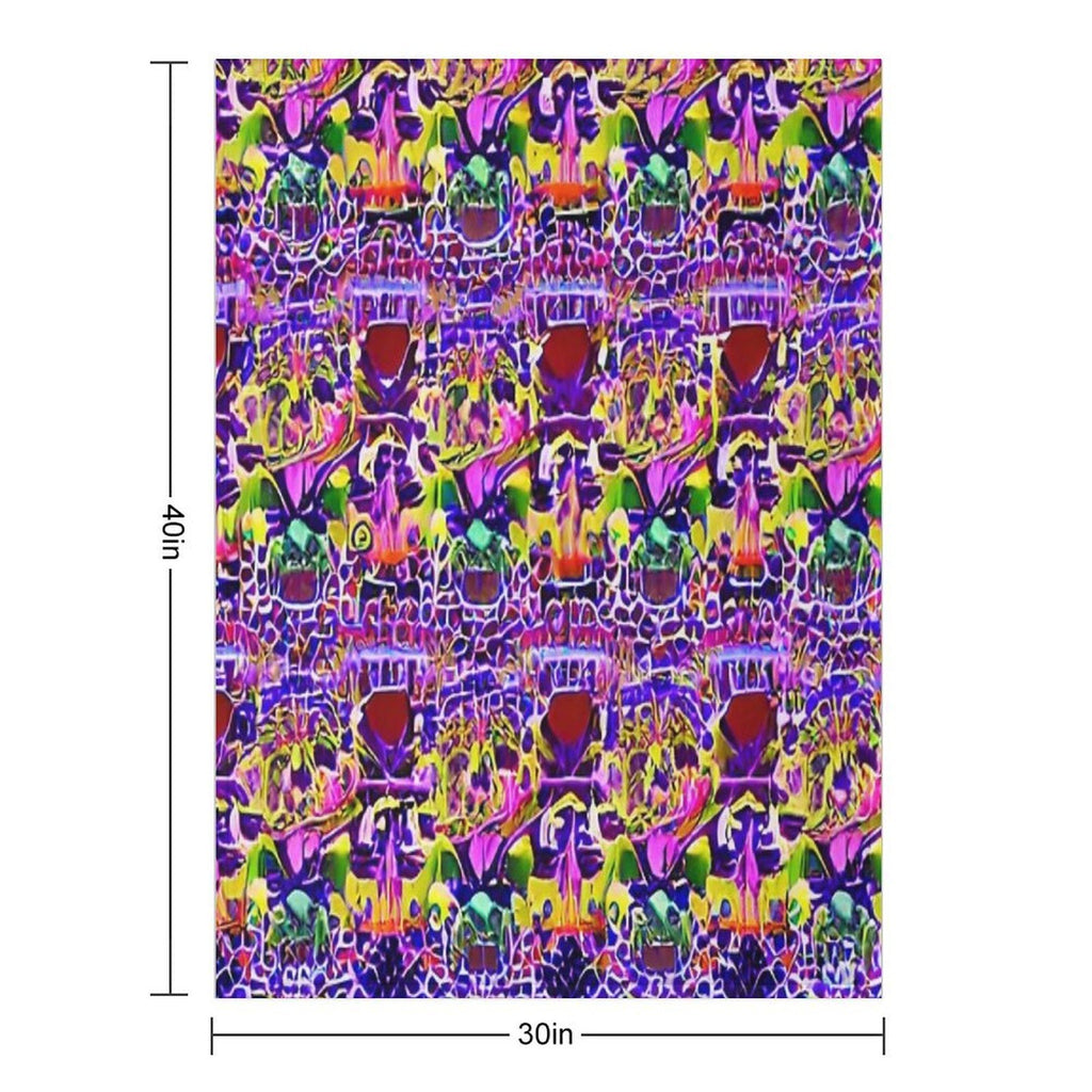 Abstract Patterns Warm Colors Premium Throw Blanket